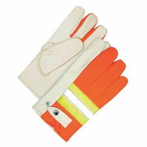 BDG 20-1-982-L-K Leather Gloves, Size L, Cowhide, Glove, Full Finger, Unlined, Keystone Thumb, 1 Pair | CT2DLT 783U53