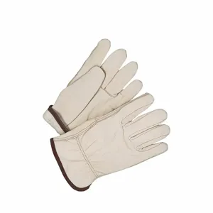 BDG 20-9-15717-13-K Leather Gloves, Size 2XL, Cowhide, Glove, Full Finger, Shirred Slip-On Cuff, 1 Pair | CT2CKT 783UE4