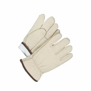 BDG 20-9-1581TFL-11-K Leather Gloves, Size L, Cowhide, Glove, Full Finger, Shirred Slip-On Cuff, Keystone Thumb | CT2DLJ 783UF2