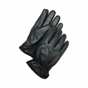 BDG 20-9-1650-X2L-K Leather Gloves, Size 2XL, Goatskin, Glove, Full Finger, Shirred Slip-On Cuff, Grain | CT2CUU 783UH8