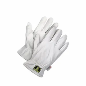 BDG 20-9-1871-M-K Leather Gloves, Size M, ANSI Cut Level A5, Drivers Glove, Goatskin, Reinforced Thumb, TPR | CT2BRM 783UJ8