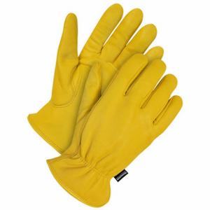 BDG 20-9-340-L Leather Gloves, Size L, Premium, Drivers Glove, Sheepskin, Keystone Thumb, Yellow | CR9FUX 793VA7