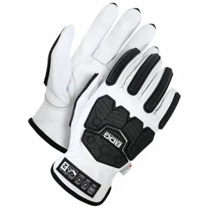 BDG 20-9-5000-XL Leather Gloves, Size XL, Goatskin, Premium, ANSI Impact Level 2, Full, Gray | CN9GPX 796L31