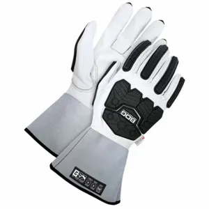 BDG 20-9-5005-L Leather Gloves, Size L, Goatskin, Premium, ANSI Impact Level 2, Full, Gray | CN9FPF 796L38