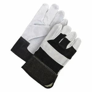 BDG 30-1-1008B Leather Gloves, Size L, Cowhide, Premium, Glove, Full Finger, Safety Cuff, Cotton Fleece | CT2GBQ 55LC57