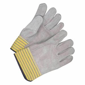BDG 30-1-599-X2L-K Leather Gloves, Size 2XL, Double Palm, Cowhide, Glove, Full Finger, Elastic Cuff, 1 Pair | CT2CTE 783UR8