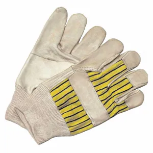 BDG 40-1-1511KW-K Leather Gloves, Size XL, Cowhide, Glove, Full Finger, Elastic Cuff, Fleece, Wing Thumb | CT2QZB 783UU4