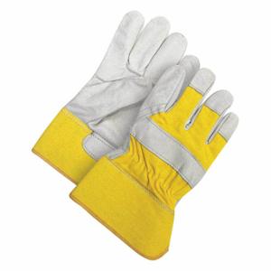 BDG 40-1-1511Y Leather Gloves, Size L, Cowhide, Premium, Glove, Full Finger, Safety Cuff, Cotton Fleece | CT2GBU 55LC79