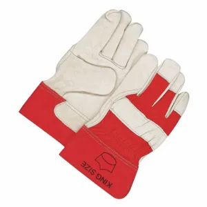 BDG 40-1-1512R-XL-K Leather Gloves, Size XL, Cowhide, Glove, Full Finger, Elastic Cuff, Fleece, Wing Thumb | CT2QYZ 783UU8