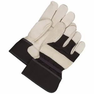 BDG 40-1-285B Leather Gloves, Universal, Cowhide, Premium, Glove, Full Finger, Safety Cuff, Fleece, 1 PR | CT2QYK 793VD8