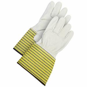 BDG 40-9-2515-X2L Leather Gloves, Size 2XL, Premium, Drivers Glove, Cowhide, Wing Thumb Cuff, Beige | CR8TED 793VE2