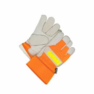 BDG 40-9-2875-X-LK Leather Gloves, Glove, Safety Cuff, Cowhide, 10.5 Inch Glove Length, 40-9-2875-X-LK, 1 PR | CT2DDT 783UX8