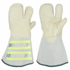 BDG 50-1-1280-L Leather Gloves, Size L, Cowhide, Premium, Mitt, Full Finger, Gauntlet Cuff, Unlined, 1 PR | CT2GCG 55LD02