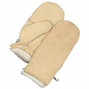 BDG 50-9-227-XL Leather Mitts, XL, Premium, Leather Palm Knit Glove, Cowhide, Wing Thumb, Polyester Pile | CN9HMH 793VG1