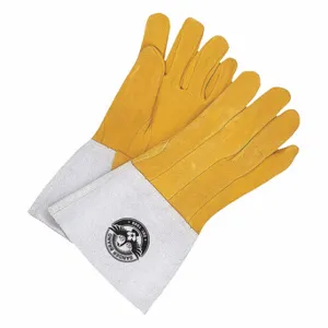 BDG 60-1-1144-11 Welding Gloves, Straight Thumb, Gauntlet Cuff, Premium | CN9HDU 56LE10