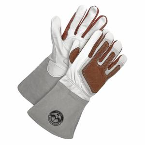 BDG 60-1-1940-M Welding Gloves, Wing Thumb, Gauntlet Cuff, Premium Goatsk Inch, M Glove Size, TIG, 1 PR | CN9HKB 56LE33