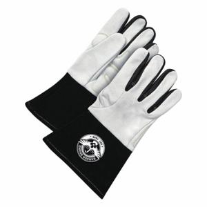 BDG 60-1-1949-L-K Welding Gloves, Straight Thumb, Gauntlet Cuff, Premium, White Goatsk Inch, L Glove Size | CN9HGU 783V35