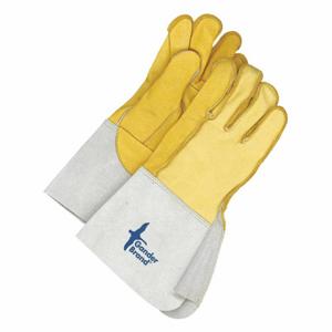 BDG 64-1-1065C-115-K Leather Gloves, Size XL, Cowhide, Premium, Glove, Full Finger, Gauntlet Cuff, Unlined | CT2RAM 783V67