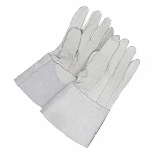 BDG 64-1-1241-1-2K Welding Gloves, Straight Thumb, Gauntlet Cuff, Premium, Beige Goatsk Inch | CN9HEV 783V81