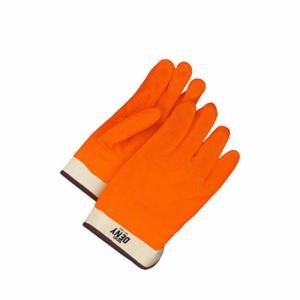 BDG 99-1-834 Knit Gloves, Smooth, PVC, Full, Cotton, Full Finger, Safety Cuff, Orange, Full, 1 Pair | CN9FAV 61LV43