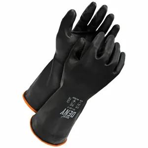 BDG 99-1-901-7 Chemical Resistant Glove, 32 mil Thick, 12 Inch Length, Diamond, 7 Size, Black, 1 Pair | CN9DVF 793VJ6