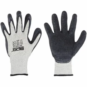 BDG 99-1-9701-10 Knit Gloves, Size XL, ANSI Cut Level A3, Palm, Dipped, Latex, HPPE, Rough, Gray, 1 Pair | CN9FBA 61CW23