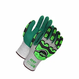 BDG 99-1-9793-11-K Knit Gloves, ANSI Cut Level A6, ANSI Impact Level 2, Palm, Dipped, Nitrile, HPPE, Sandy | CN9FCJ 783VU2