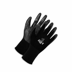 BDG 99-1-9870-6 Knit Gloves, XS, Smooth, Nitrile, Palm, Dipped, Nylon, Full Finger, Black | CN9FBJ 61KA25