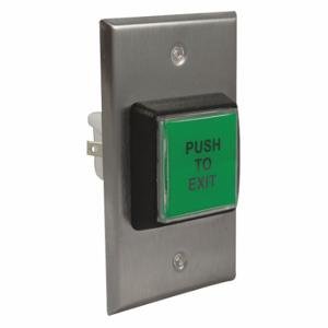 BEA 10ACPBSS1 Jamb Switch, Narrow Button, Momentary/SPDT, Push to Exit Text | CN9HPW 45AX07