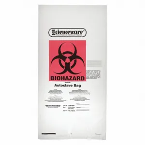 BEL-ART - SCIENCEWARE F13160-0009 Autoclavable Biohazard Bag Clear - Pack Of 100 | AF4MXX 9CP32 / 13160-0009