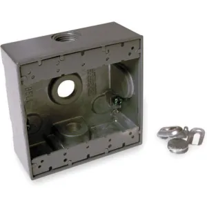 BELL ELECTRICAL SUPPLY 5341-0 Two Gang Outlet Box | AC9UQX 3KF89