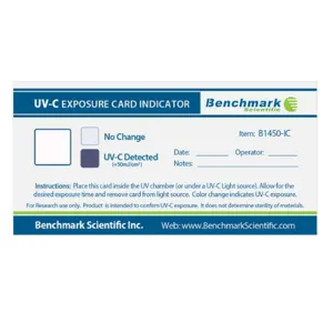 BENCHMARK SCIENTIFIC B1450-IC UV-C Indicator Cards, Pack Of 25 | CH6FQC