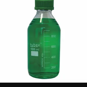 BENCHMARK SCIENTIFIC B3000-1000-G Media Bottle, 33.81 Oz Labware Capacity To English, Trace Metals, Rubber, 10 PK | CN9JTQ 14N163