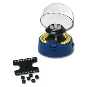 BENCHMARK SCIENTIFIC BSC1006-B-E Mini Centrifuge, 2 Rotors, 230V, Blue | CH6FQF