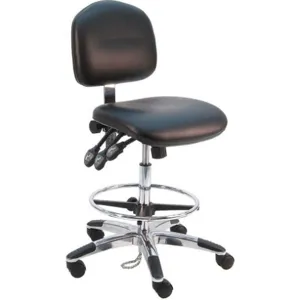 BENCHPRO LAT-DCR-WW-BLACK Ergonomic Chair Vinyl Black | AH2GTP 28AE07