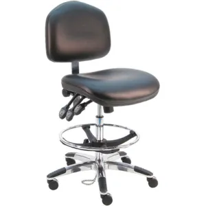 BENCHPRO WAT-DCR-WW-BLACK Ergonomic Chair Vinyl Black | AH2GUA 28AE25