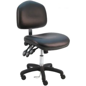 BENCHPRO WNS-DCR-WW-BLACK Ergonomic Chair Vinyl Black | AH2GTT 28AE12