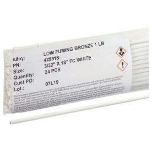 BERNZOMATIC WB5 Brazing Alloy, Low-Fuming Bronze, 0% Silver, 3/32 x 12 Inch Size, Bare, 25 Pack | CN9KCA 3AC22