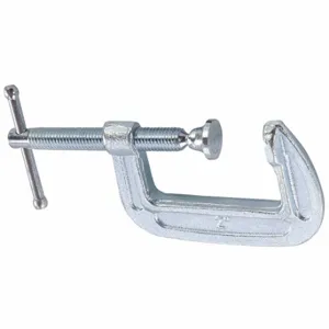 BESSEY CM20 C-Clamp, Light Duty, Flat, Swivel, Sliding T Handle, 0 Inch to 2 in, 1 1/2 Inch Throat Dp | CN9KFE 60PR64