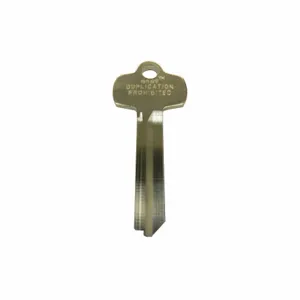 BEST 1A1D1KS208KS800 Key Blank, D, Std, 0 Pins, Stanley Cores, Brass | CN9LJA 425P06