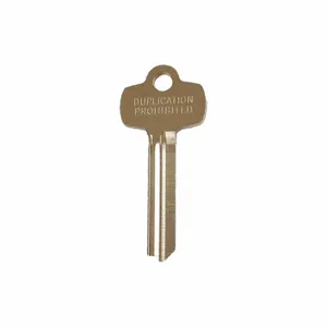 BEST 1A1D1KS654KS292 Key Blank, D, Std, 0 Pins, Stanley Cores, Brass, 1 Pack Qty | CN9LJB 425P07