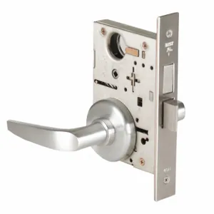 BEST 45H0L16H626RH Mortise Lockset, Grade 1, 45H Escutcheon, Satin Chrome, Not Keyed | CN9KYJ 45CK30