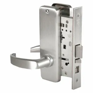 BEST 45H7A14J626LHRB Door Lever Lockset, Grade 1, 40 H Escutcheon, Satin Chrome, Not Keyed | CN9KNX 454U52