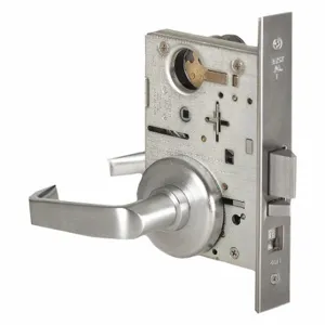 BEST 45H7A15H626RHRB Door Lever Lockset, Grade 1, 40H Rose, Satin Chrome, Not Keyed | CN9KPX 454U56