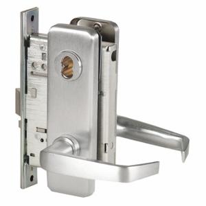 BEST 45H7A15J626RH Door Lever Lockset, Grade 1, 40 H Escutcheon, Satin Chrome, Not Keyed | CN9LBU 454U58