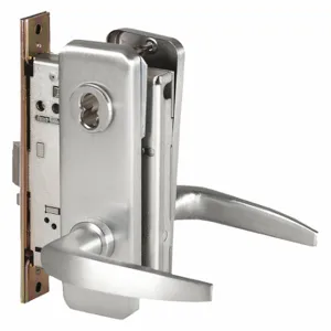 BEST 45H7A16J626LH Door Lever Lockset, Grade 1, 40 H Escutcheon, Satin Chrome, Not Keyed | CN9KMM 454U63