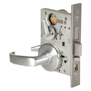 BEST 45H7AB14H626LH Lever, Grade 1, Left Hand, Satin Chrome, Best F, Ada/Astm/Bhma/Ul, Lever | CN9LBJ 53DX89