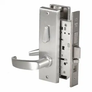 BEST 45H7AB14M626RH Mortise Lockset, Grade 1, 45H Escutcheon, Satin Chrome, Different | CN9LBQ 45CK45