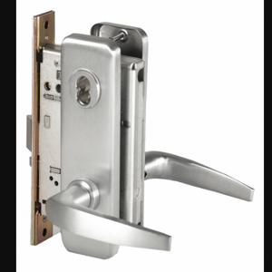 BEST 45H7D16J626RH Door Lever Lockset, Grade 1, 40 H Escutcheon, Satin Chrome, Not Keyed | CN9KMP 454U92