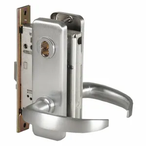 BEST 45H7D14J626RHRB Door Lever Lockset, Grade 1, 40 H Escutcheon, Satin Chrome, Not Keyed | CN9KNG 454U85